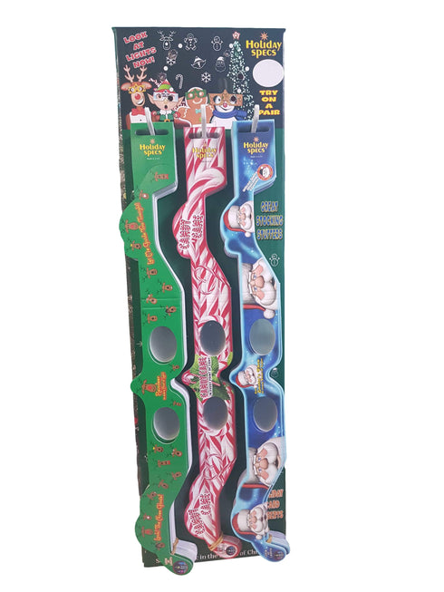 AussieSuperStore Seasonal Products Glasses Novelty Holospecs Xmas Light Spectacular with Led Display Glasses Novelty Holospecs Xmas Light Spectacular w Led Display CDU100 748486999998 HLCOUNTER