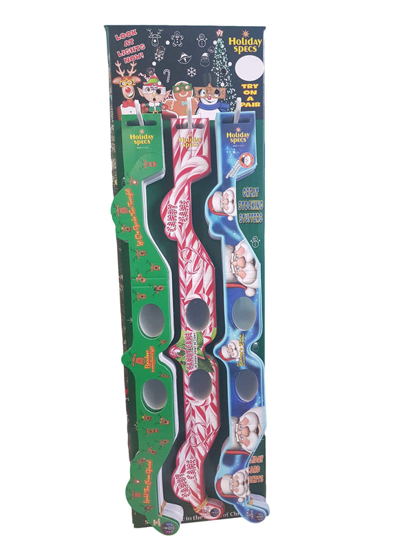 AussieSuperStore Seasonal Products Glasses Novelty Holospecs Xmas Light Spectacular with Led Display Glasses Novelty Holospecs Xmas Light Spectacular w Led Display CDU100 748486999998 HLCOUNTER