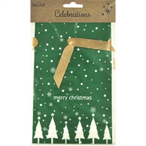 AussieSuperStore Seasonal Products Green/Gold Xmas Treat Bags with Tie (in 2 colours) Xmas Treat Bags with Tie (in 2 colours) | Christmas Gift Bag 9331468059776 XMAS2017