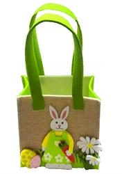 AussieSuperStore Seasonal Products Hessian-Felt Easter Bag with Bunny Hessian-Felt Easter Bag with Bunny | Easter Gift Bag | Personalized Easter Gift Ideas 9323823208042 VCEAS2025