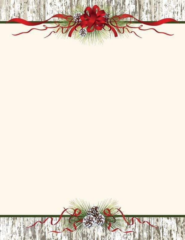 AussieSuperStore Seasonal Products Paper Geo Xmas A4 Pinecones & Ribbon Paper Geo Xmas A4 Pinecones & Ribbon | Seasons Greetings,Invitation 071064489216 48921