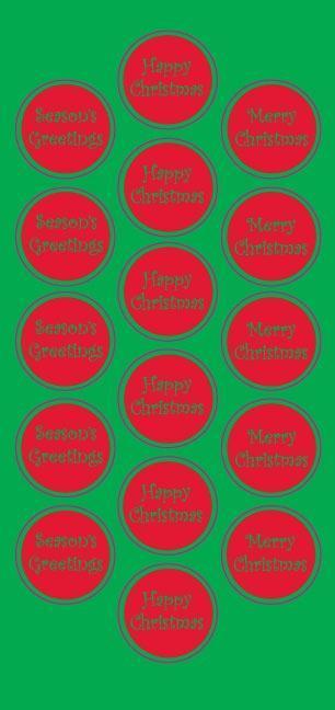 AussieSuperStore Seasonal Products Seals Geo Xmas Happy Christmas Seals Geo Xmas Happy Christmas | Seasons Greeting,Christmas Invitation 071064489292 48929
