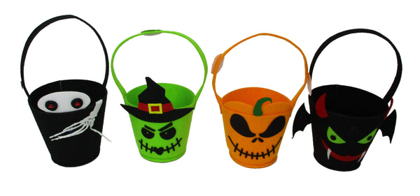 AussieSuperStore Seasonal Products Toy Felt Bucket Halloween 15x15cm Toy Bucket Halloween15x15cm Felt | Halloween Party Costume Accessories 9333527406811 XH2391