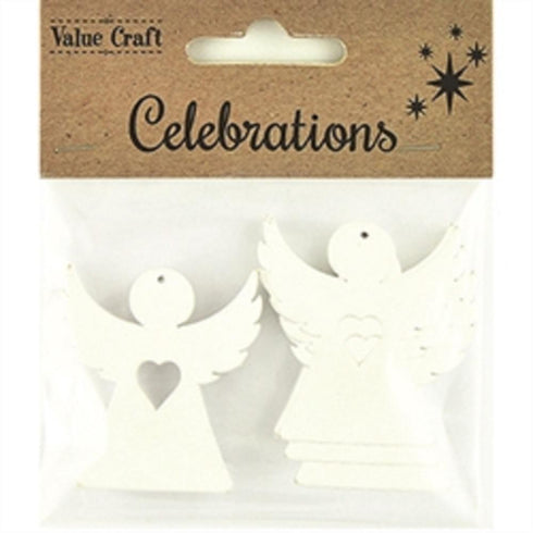 AussieSuperStore Seasonal Products Xmas Angel Wood Shapes Xmas Angel Wood Shapes | Christmas Tree Decoration Ornament 9331468059981 XMAS2038