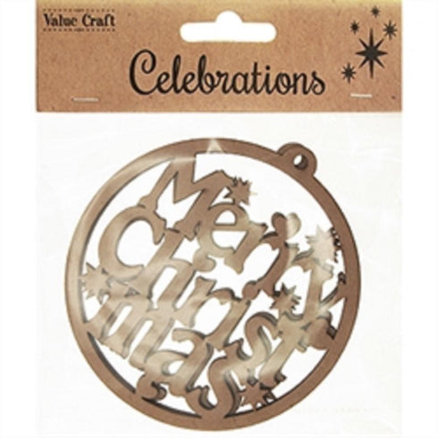 AussieSuperStore Seasonal Products Xmas Bauble with Text Wooden Shapes Xmas Bauble with Text Wooden Shapes | Christmas Tree Decoration Ornament 9331468056263 XMAS19028