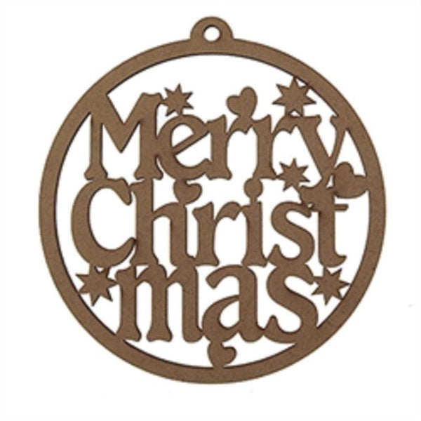 AussieSuperStore Seasonal Products Xmas Bauble with Text Wooden Shapes Xmas Bauble with Text Wooden Shapes | Christmas Tree Decoration Ornament 9331468056263 XMAS19028