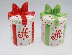 AussieSuperStore Seasonal Products Xmas Ceramic Treat Canister with Bow Xmas Ceramic Treat Canister with Bow | Gift,Treat Boxes for Christmas 9316341495476 XM2022