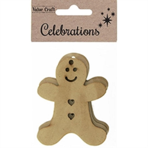 AussieSuperStore Seasonal Products Xmas Gingerbread 8cm Wooden Shapes Xmas Gingerbread 8cm Wooden Shapes | Christmas Tree Decoration Ornament 9331468053941 XMAS18062