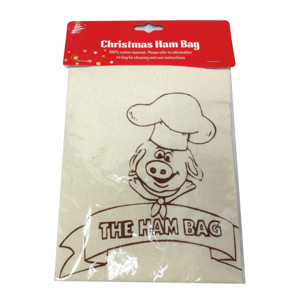 AussieSuperStore Seasonal Products Xmas Ham Bag Cotton Print Xmas Ham Bag Cotton Print | Christmas Ham Bag 9333527125903 XA3768