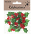 AussieSuperStore Seasonal Products Xmas Holly with Pom Poms Puffy Shapes Xmas Holly with Pom Poms Puffy Shapes | Christmas Celebration Decoration 9331468056409 XMAS19042