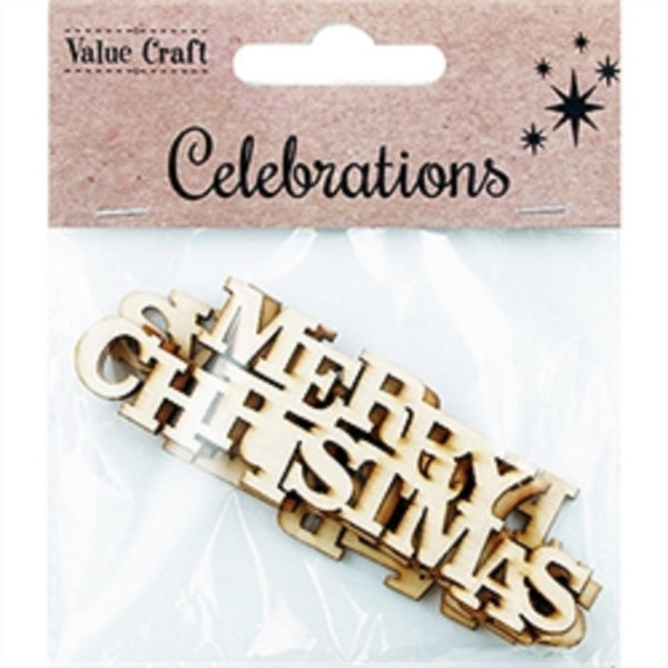 AussieSuperStore Seasonal Products Xmas Merry Christmas Wooden Shapes Xmas Merry Christmas Wooden Shapes | Christmas Tree Decoration Ornament 9331468051169 XMAS17085