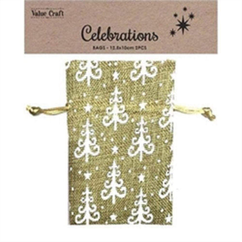 AussieSuperStore Seasonal Products Xmas Natural Tree & Stars Fabric Bag Xmas Natural Tree & Stars Fabric Bag | Gift Bags | Christmas Gift Bags 9331468056539 XMAS19055