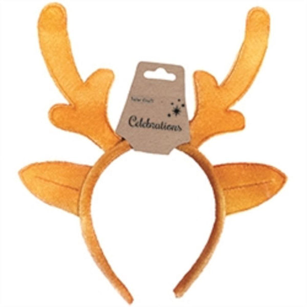 AussieSuperStore Seasonal Products Xmas Reindeer Antler with Ears Headband Xmas Reindeer Antler with Ears Headband | Christmas Party Costume Accessories 9331468059844 XMAS2024