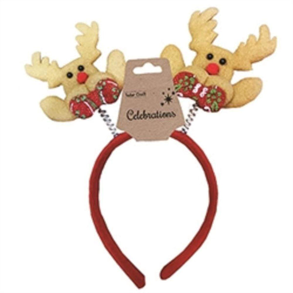 AussieSuperStore Seasonal Products Xmas Reindeers on Springs Headband Xmas Reindeers on Springs Headband | Christmas Party Costume Accessories 9331468059851 XMAS2025