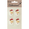 AussieSuperStore Seasonal Products Xmas Santa Faces Resin Shapes Xmas Santa Faces Resin Shapes | Craft Christmas Embellishment | Scrapbooking Embellishment 9331468056799 XMAS19089