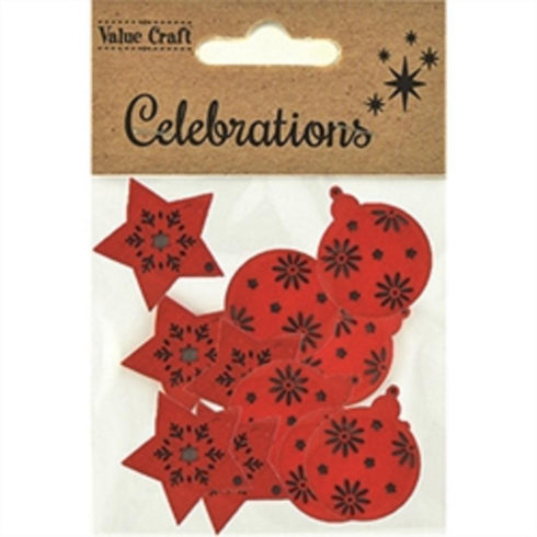 AussieSuperStore Seasonal Products Xmas Star and Bauble Wooden Shapes Xmas Star and Bauble Wooden Shapes | Christmas Tree Decoration Ornament 9331468060109 XMAS2050