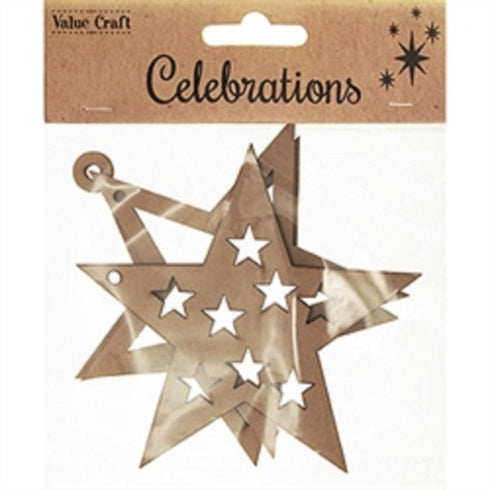 AussieSuperStore Seasonal Products Xmas Star Wooden Shapes Xmas Star Wooden Shapes | Christmas Tree Decoration Ornament 9331468056348 XMAS19036