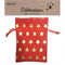 AussieSuperStore Seasonal Products Xmas Stars Fabric Bag (in 2 colours) Xmas Snow Fabric Bag (in 2 colours) | Gift Bags | Christmas Gift Bags