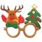 AussieSuperStore Seasonal Products Xmas Tree and Reindeer Novelty Glasses Xmas Tree and Reindeer Novelty Glasses | Christmas Party Costume Accessories 9331468059882 XMAS2028