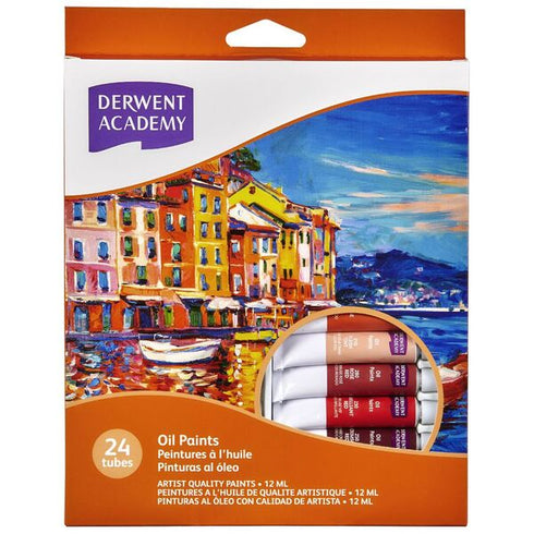 24 Colour Derwent Academy Oil Paint Tubes
