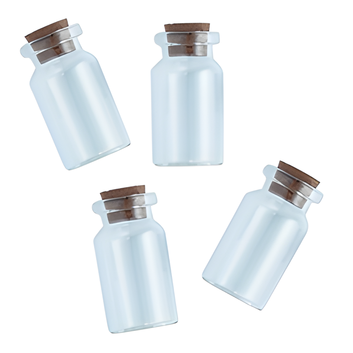 Craft Glass Storage Bottles with Cork Lid | Mini Glass Bottles | Glass ...