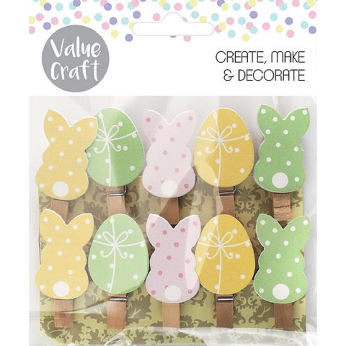 Easter Wooden Pegs | Craft Easter Bunny & Chicks Egg Party Decorations ...